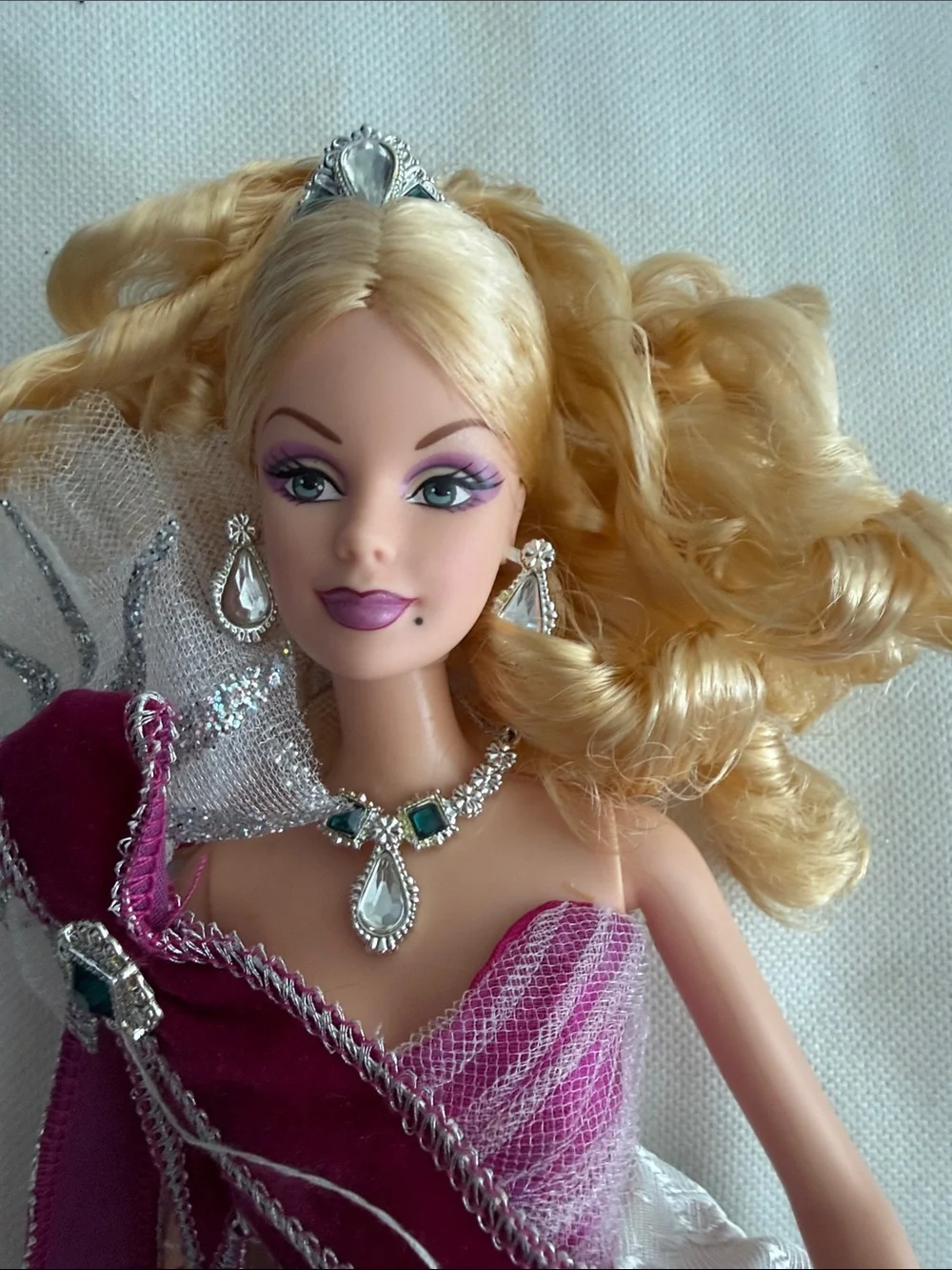 Barbie Magenta and Silver Ball Gown Doll